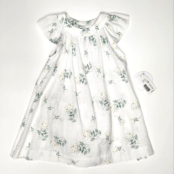 Edgehill Collection White & Green Floral Summer Dress Size 18 Months NWT - Picture 1 of 6